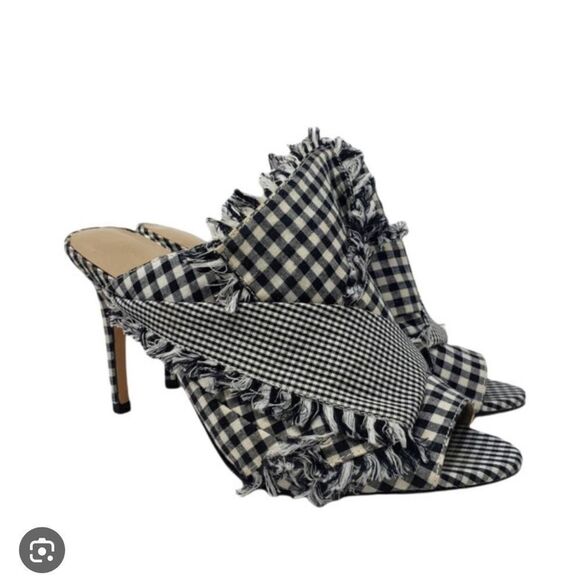 Enzo Angiolini Fallyn Gingham Heels - Picture 1 of 7